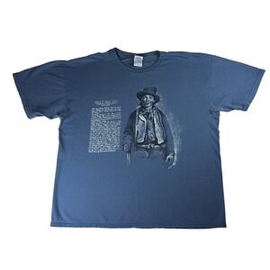 Gildan Billy the Kid Graphic T Shirt Men XL Blue Heavy Cotton Short Sleeve